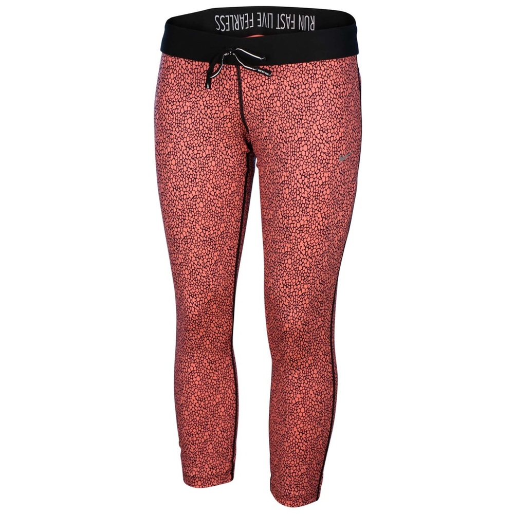 NIKE DRI-FIT PRINTED RELAY CROP RUNNING TIGHTS